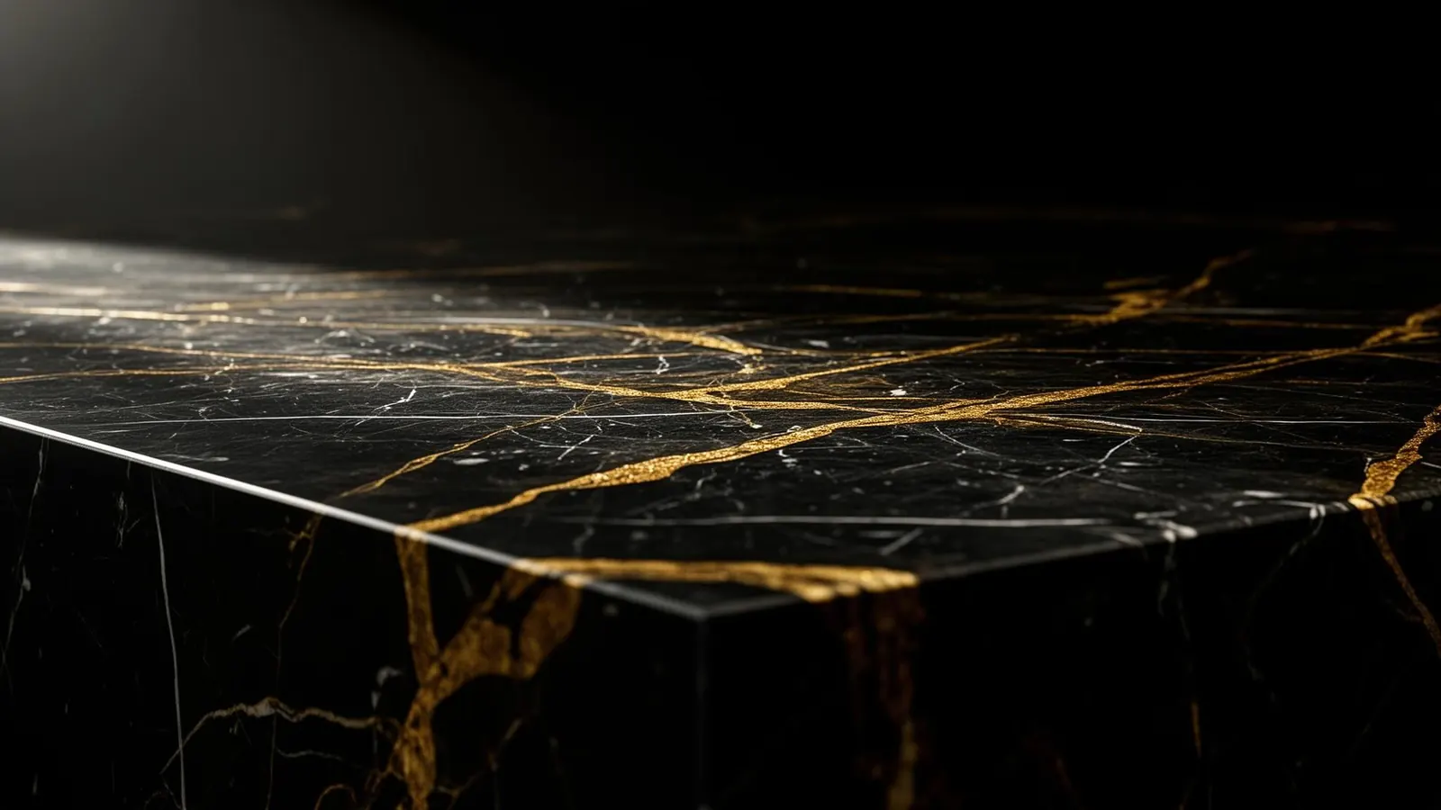 Polished natural stone benchtop — Stone Surface Solutions Polished natural stone benchtop close-up by Stone Surface Solutions